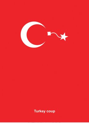 پوستر کودتای ترکیه اثر حمید نجاتی