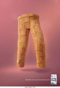 Chocolate sauce is made to stain that pants.