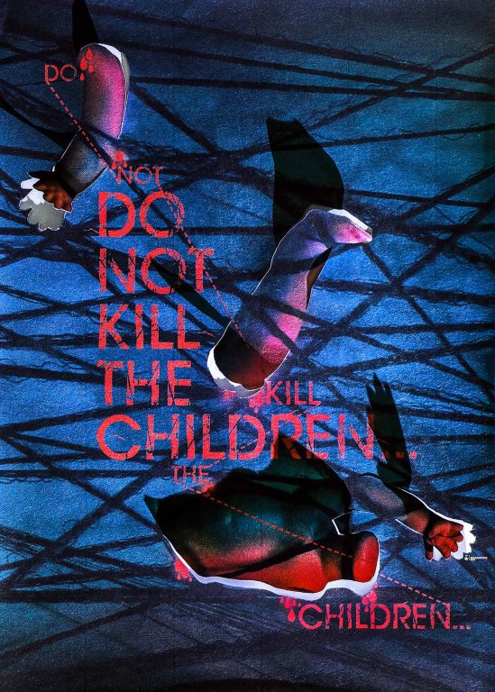 پوستر کودکان را نکشید اثر حسین اسکندری
